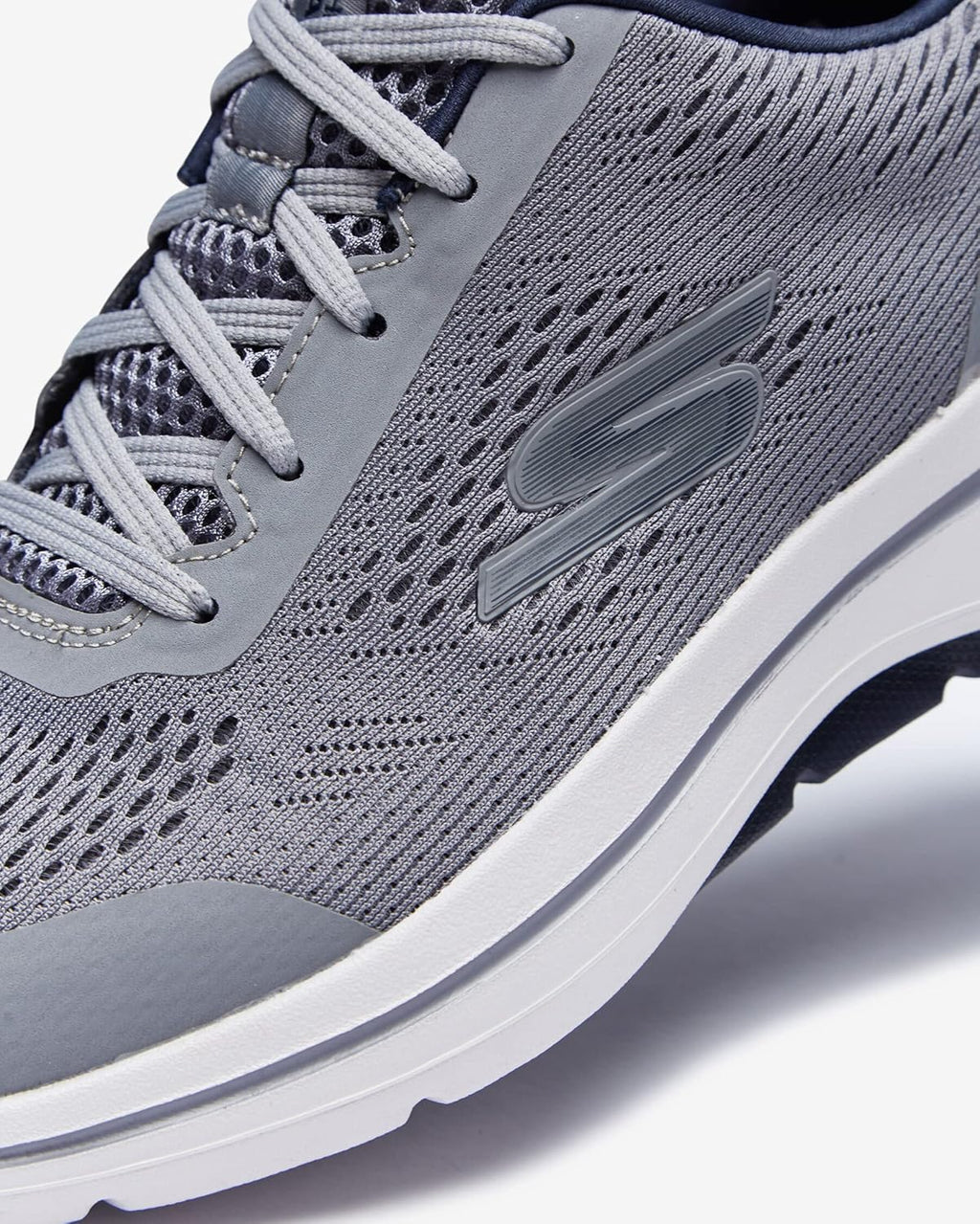Grey Navy Athletic Walking Shoe Y804641