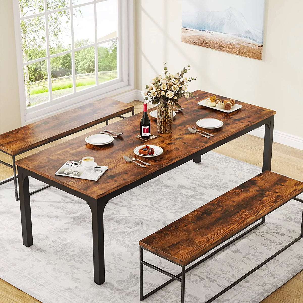78 inch Rectangular Dining Table D462