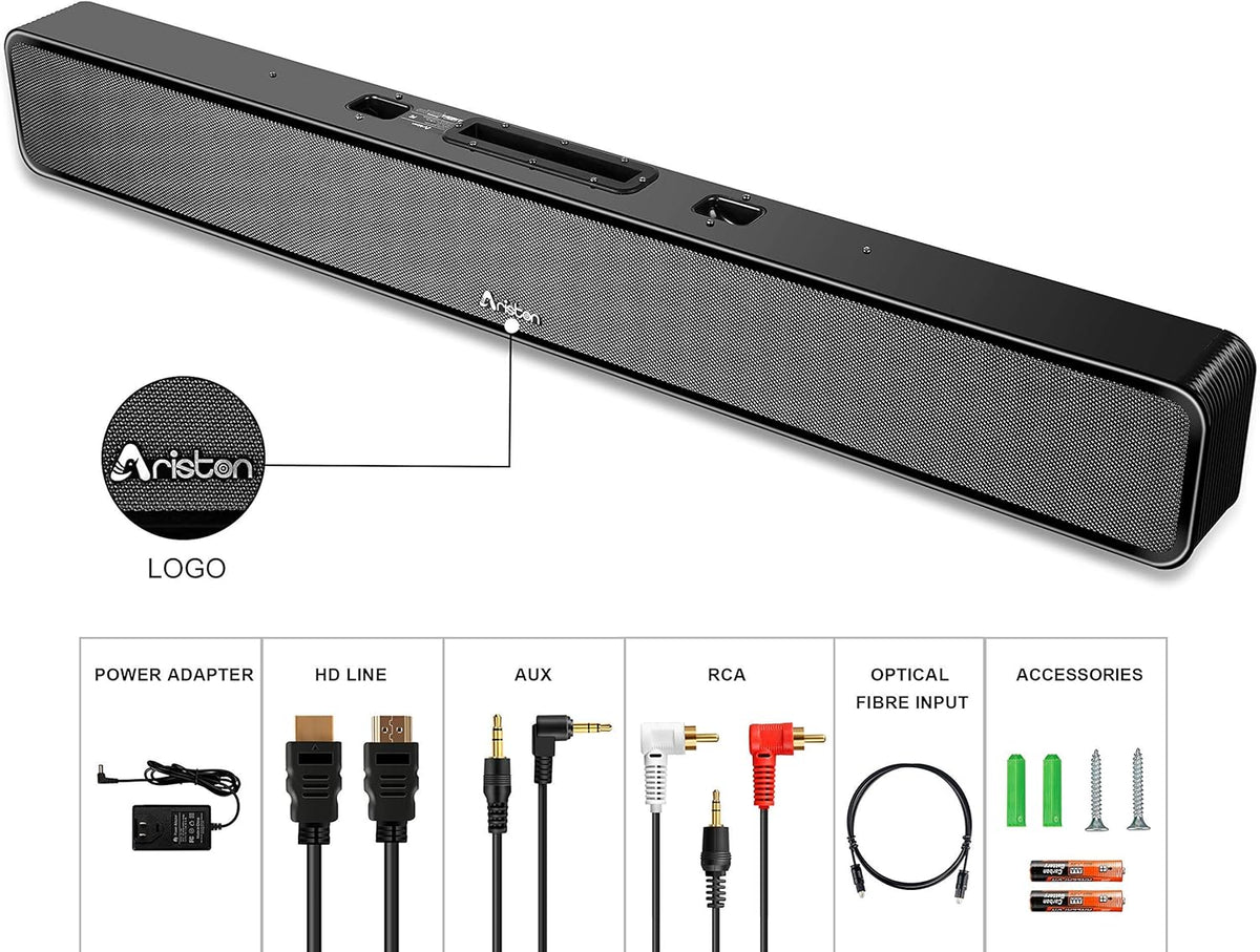 Soundbar Speaker with RGB LED Light Bar Bluetooth AUX Optical and HDMI Connection L788624