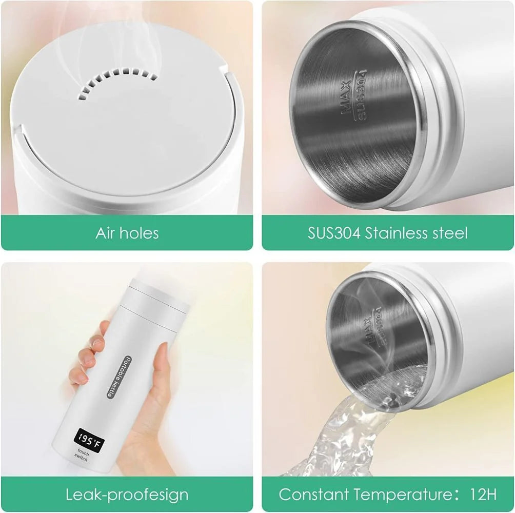 Electric Stainless Portable Travel Kettle 380ml W603684