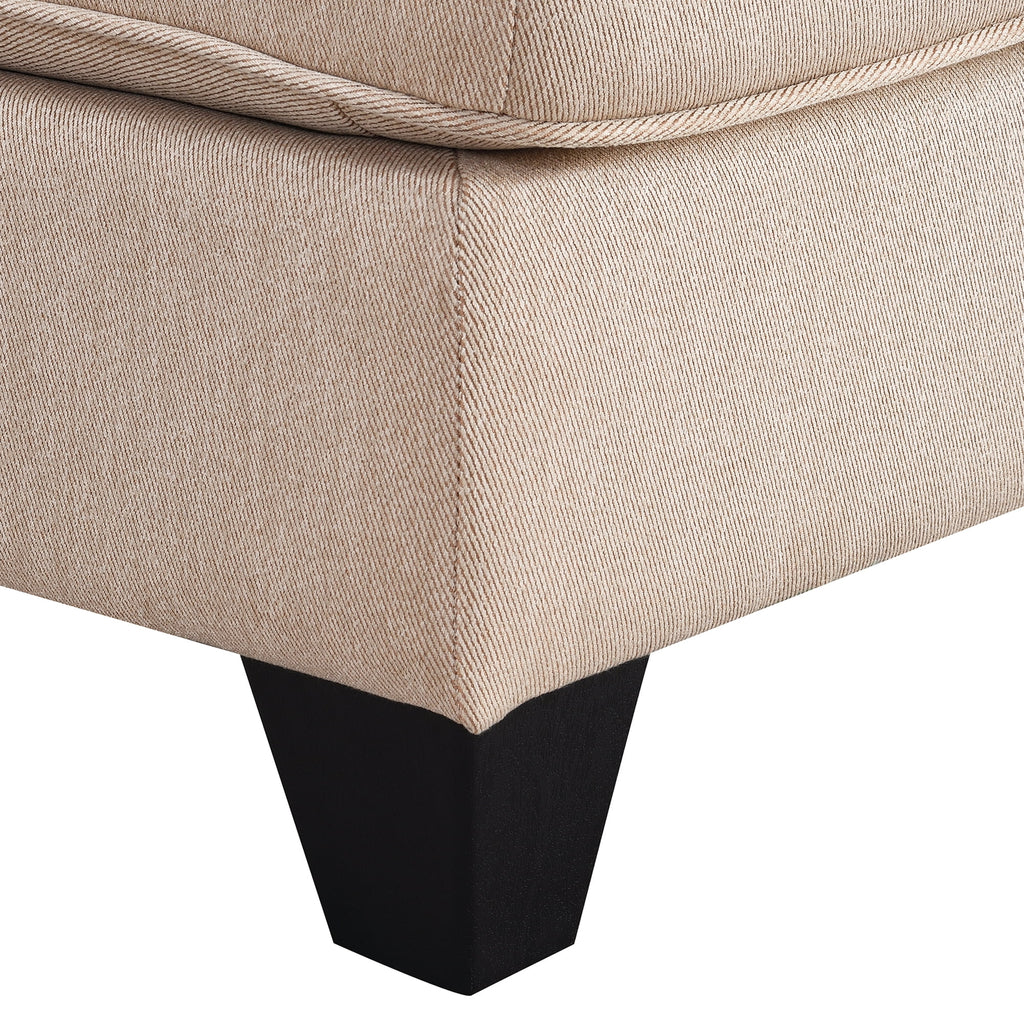 L Shaped Linen Sectional Sofa with Chaise F3266