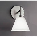 1-Light Armed Sconce Shine Opal Glass Architectural Bronze V8656