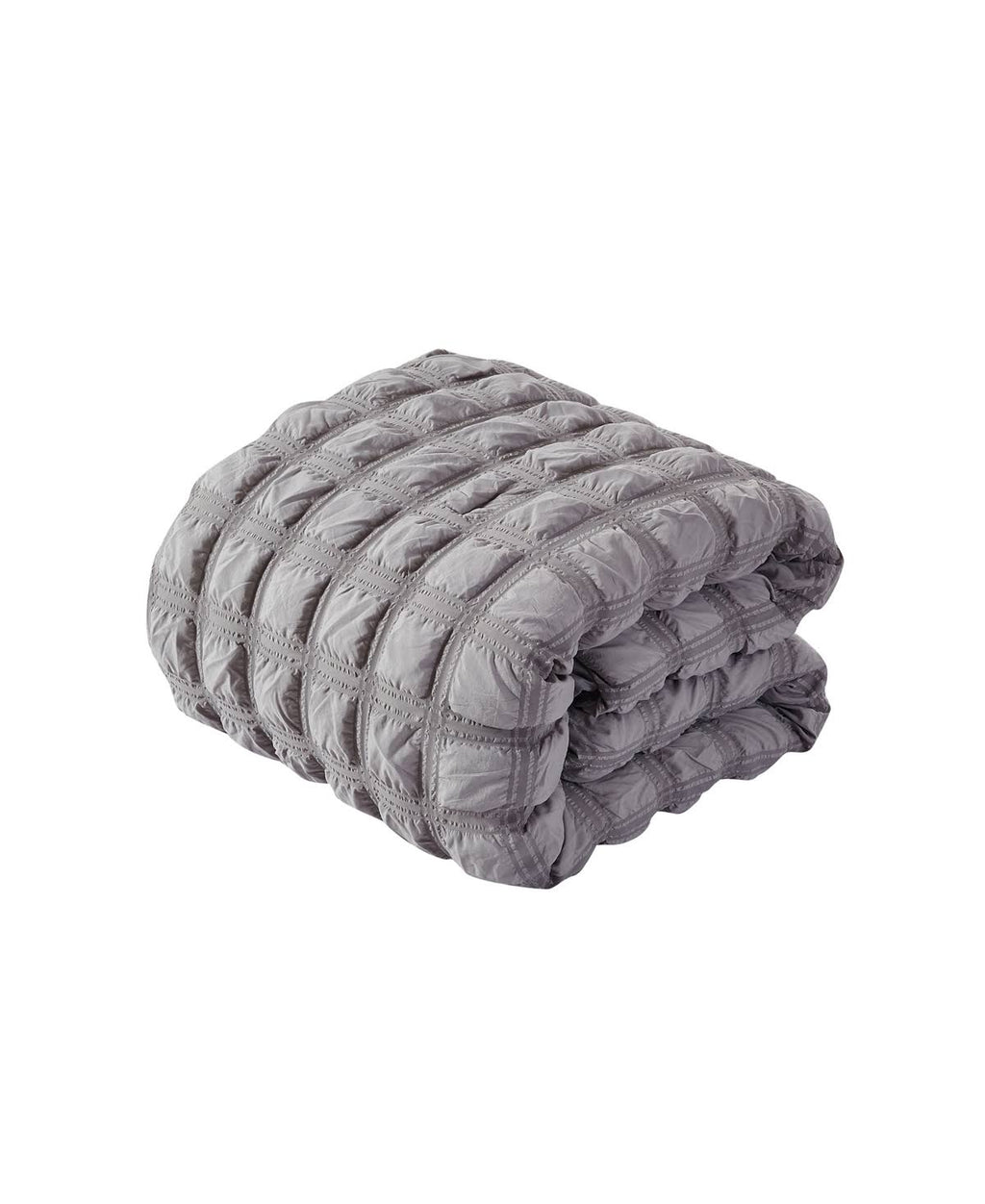 Grey Oversized Waffle Comforter 3 PC Set Full/Queen F377