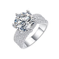 5ct Round Cut Moissanite Engagement Ring with Certificate D235825