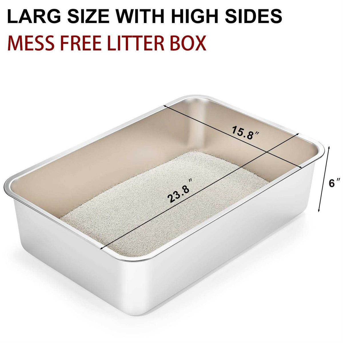 Stainless Steel Cat and Rabbit Litter Box N667198