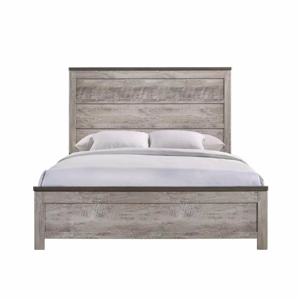 Gray Full Panel Bed D702