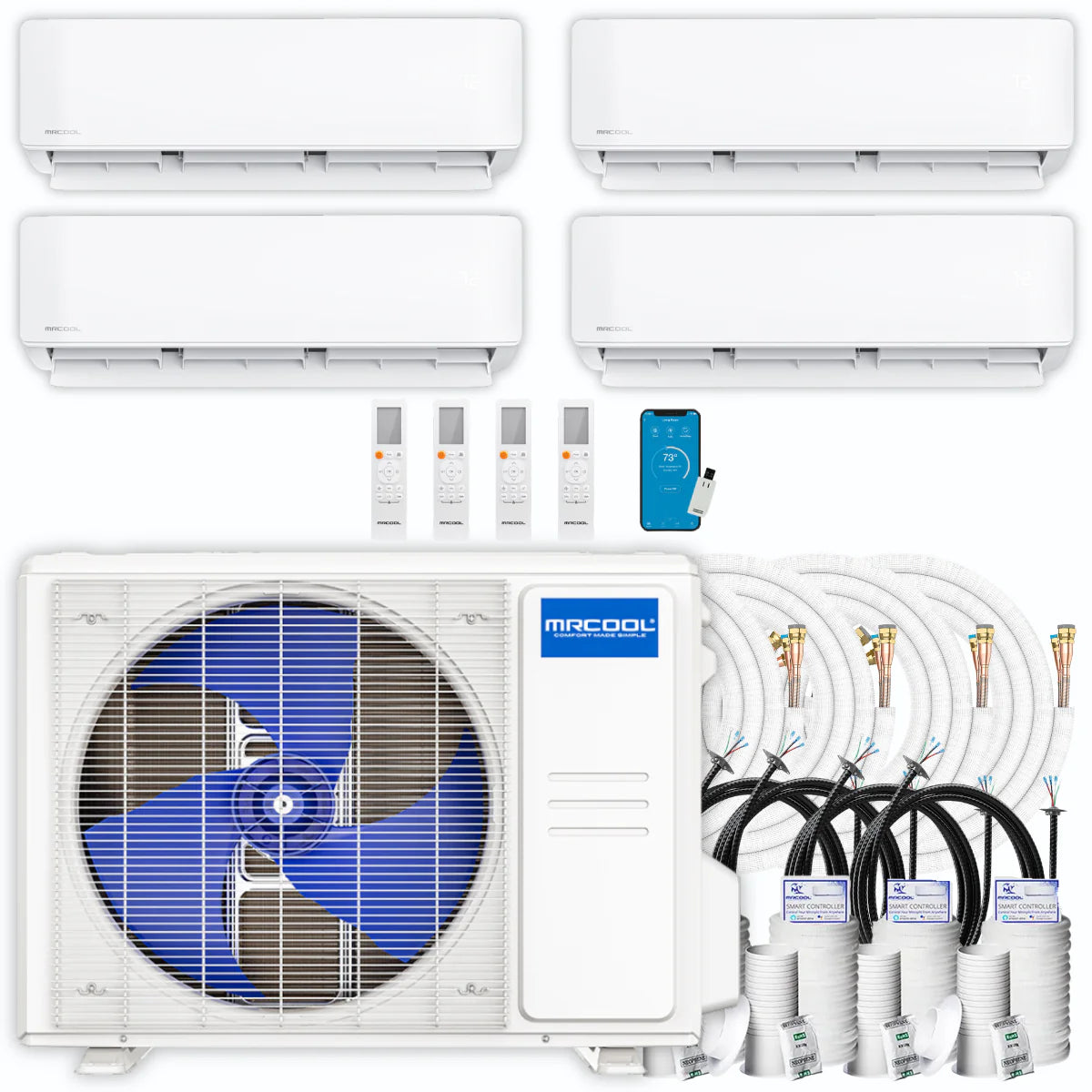 42,000 BTU 4 Zone Ductless Mini Split Air Conditioner and Heat Pump J371205