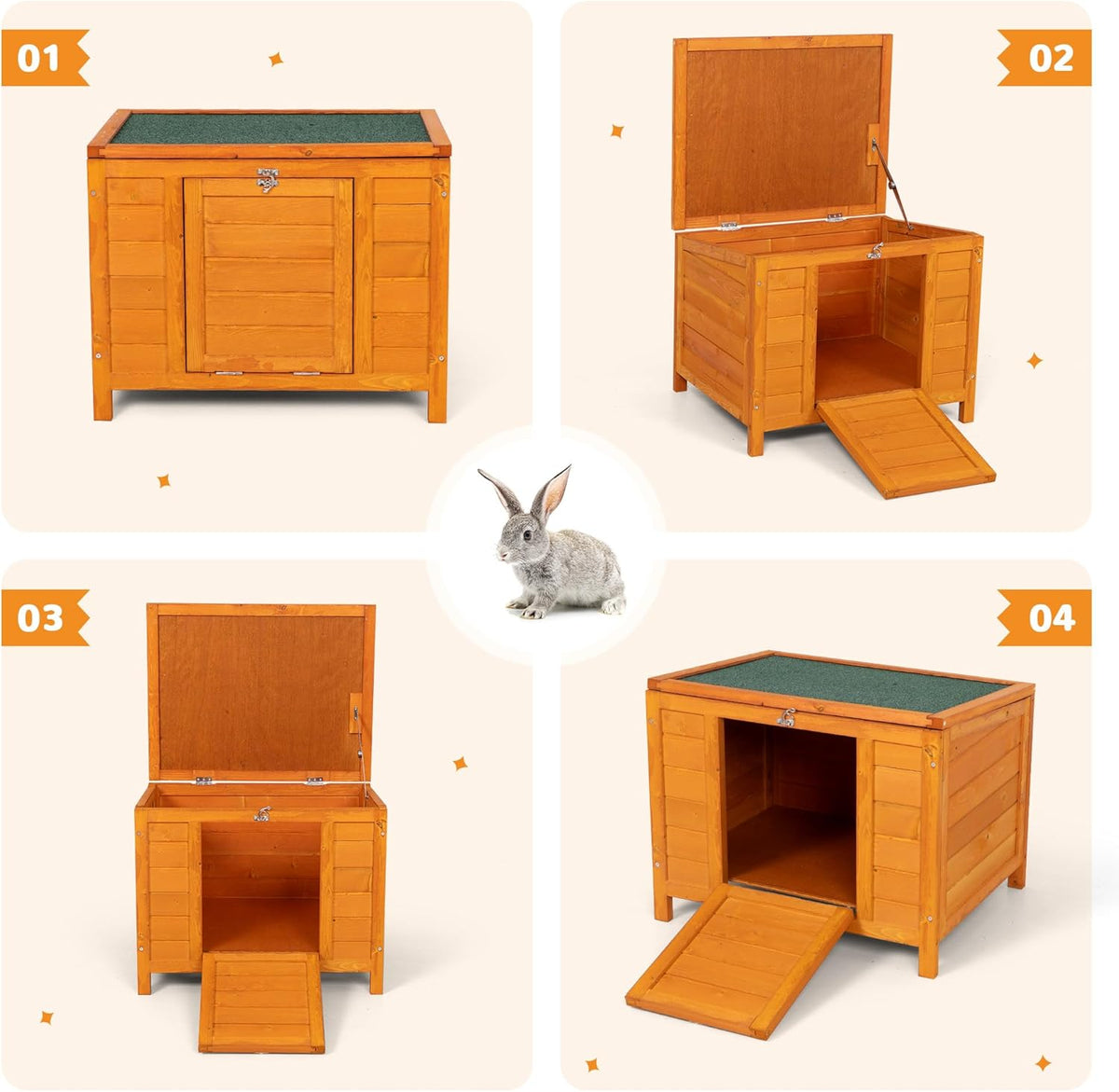 Natural Wooden Small Animal House P5119