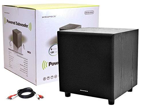 60-Watt Powered Subwoofer 8 Inch Black O138109