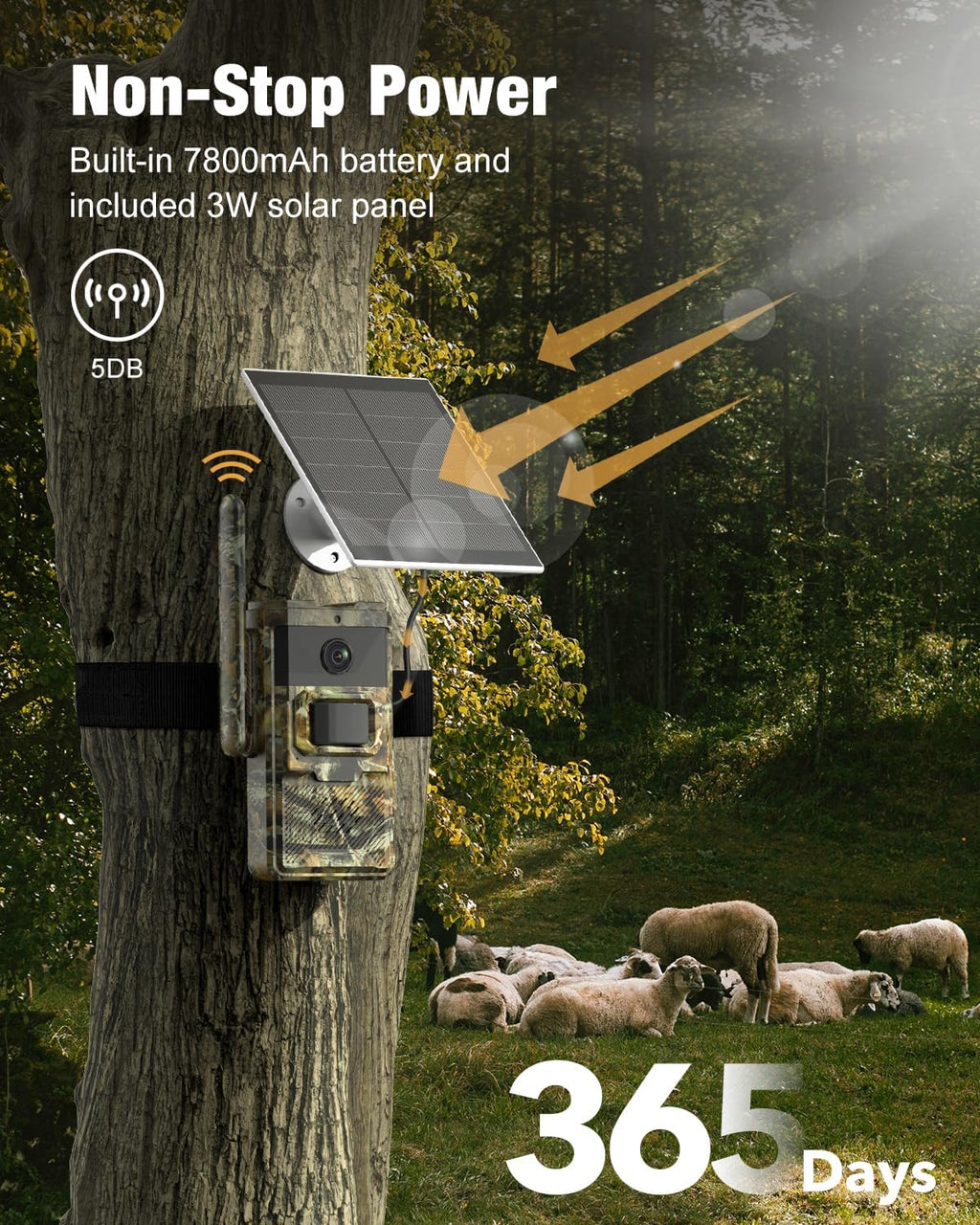 4G LTE Cellular Trail Camera with Solar Power L363
