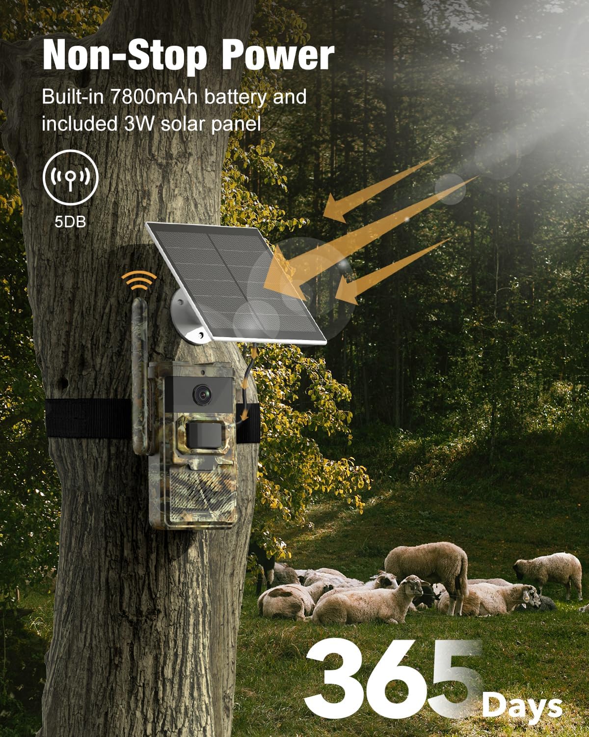 4G LTE Cellular Trail Camera with Solar Power L363