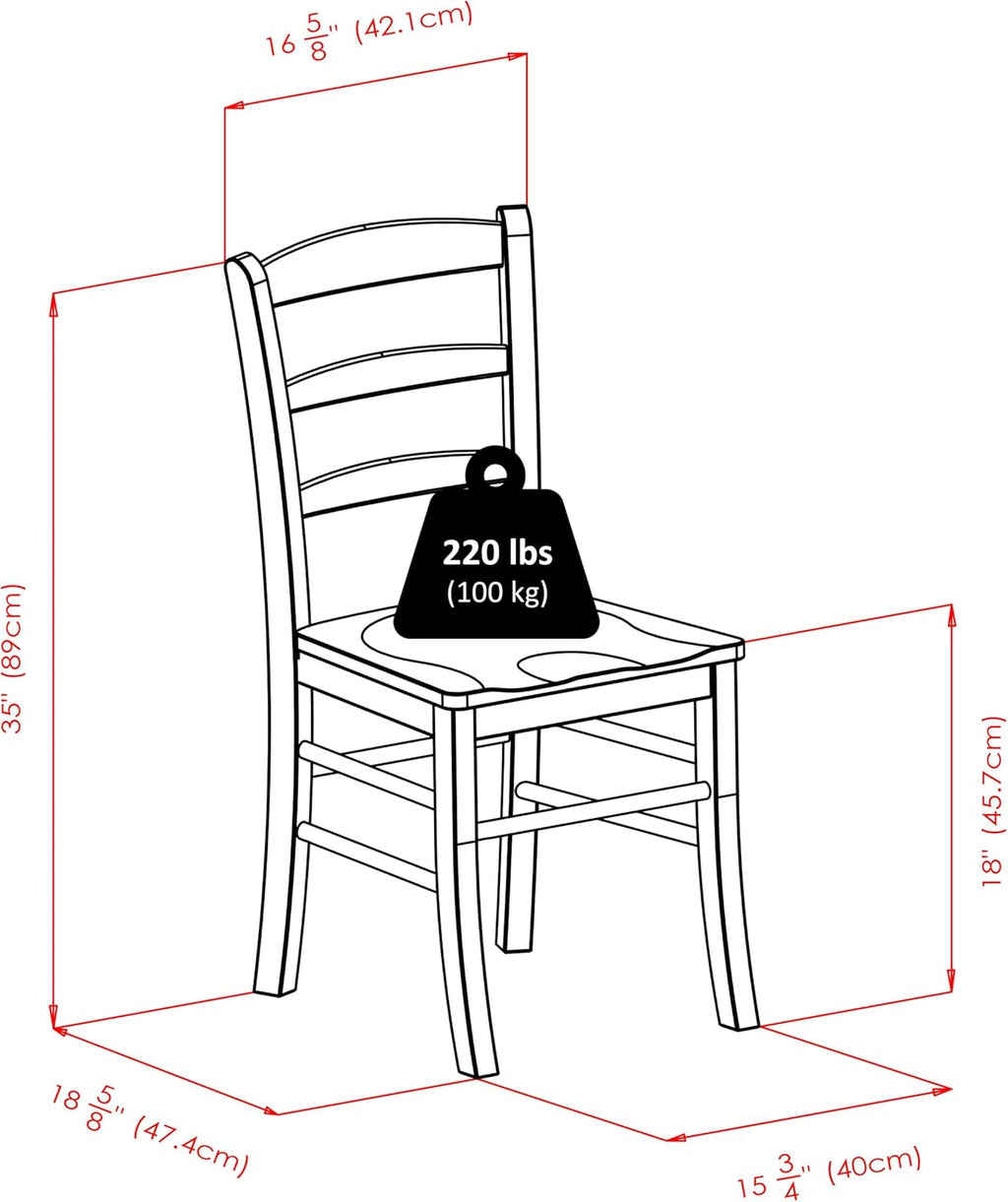 Walnut 5-Pc Dining Table with 4 Chairs H100