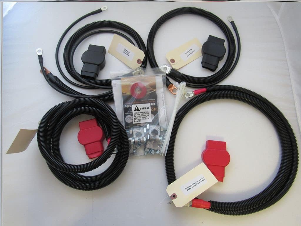 Custom Battery Cables Kit for Dodge Ram 2500/3500 2007-2009 6.7L Cummins X417