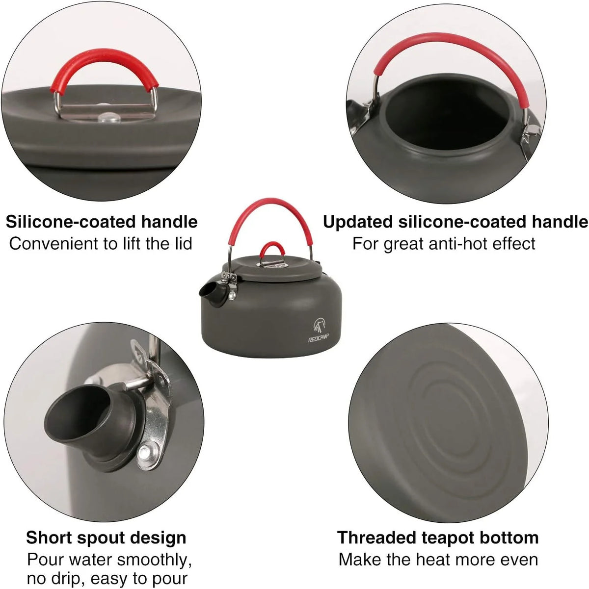 0.8L Small Camping Kettle with Carrying Bag A165