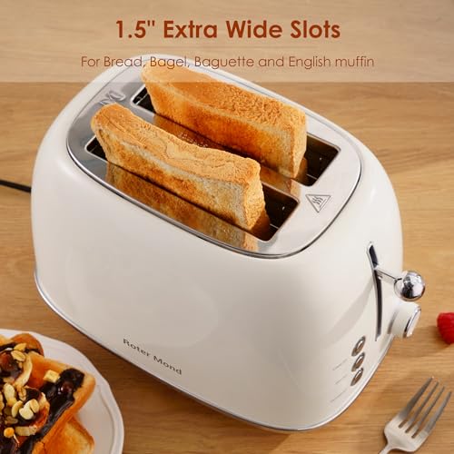 2 Slice Retro Stainless Steel Toaster with Extra Wide Slot A6166