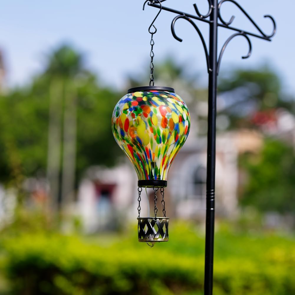 Metal & Glass Solar Lantern with Candle Holder U2261