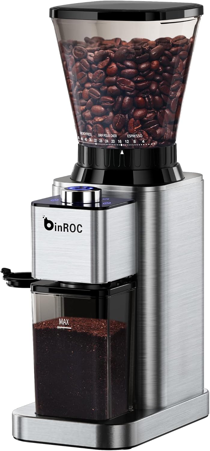 Conical Burr Coffee Grinder with 48 Grind Settings P102