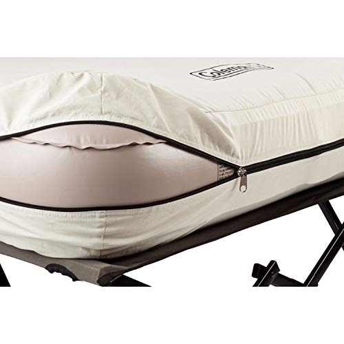 Queen-Size Airbed Cot Combination with Steel Frame & Side Table, Battery Pump Included P740326