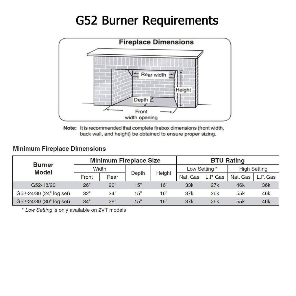 Vented Fireplace Burner P42894