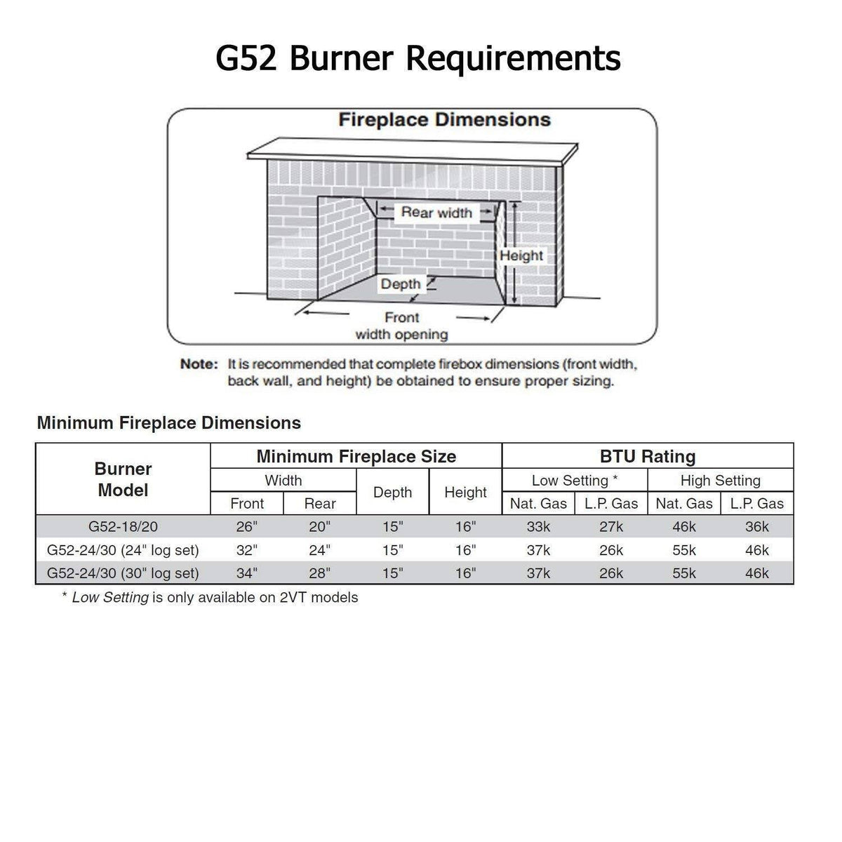 Vented Fireplace Burner P42894