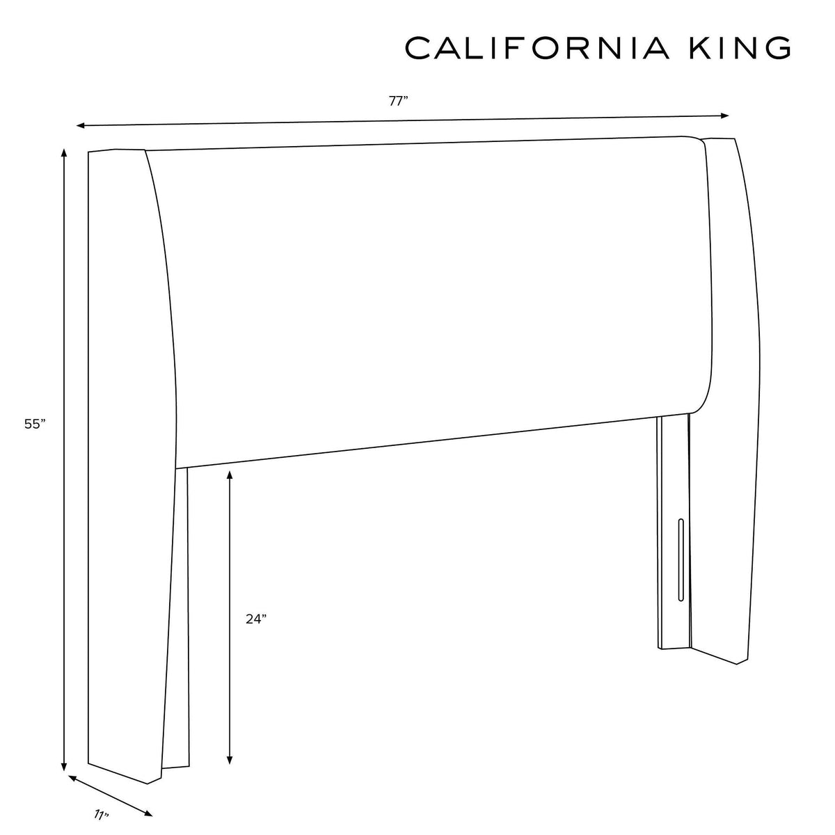 California King Tan Velvet Wingback Headboard M41584