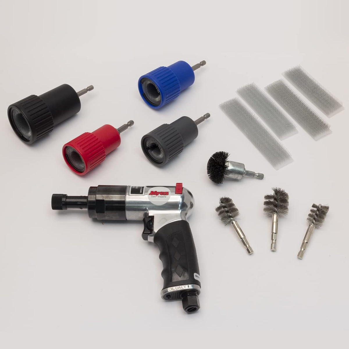 Wheel Nut & Stud Cleaning Kit with Air Tool and Brushes R9912