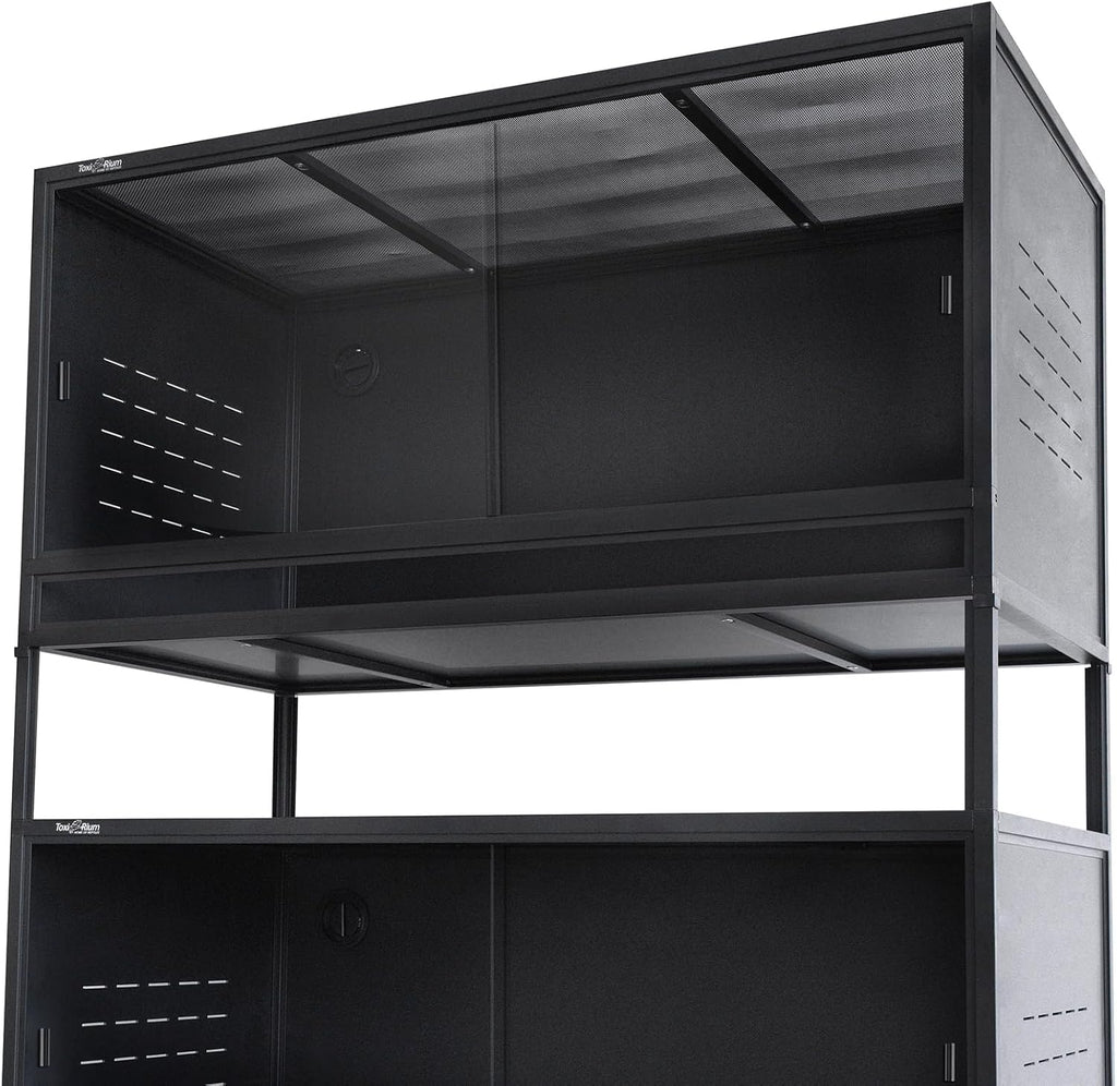 PVC Reptile Enclosure 48"x24"x24" 120 Gallon Large Tank with Sliding Tempered Glass Doors G894
