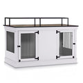 Large Wooden Dog Crate with Double Doors (Brown) X447150
