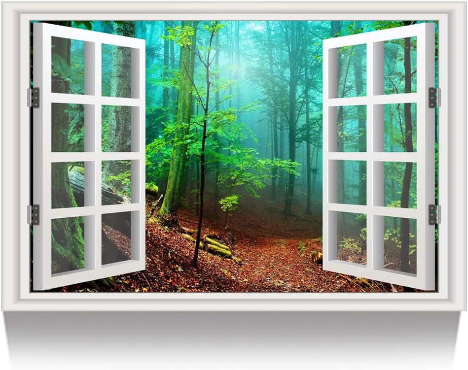 Canvas Print Wall Art Green Forest Landscape Picture O873