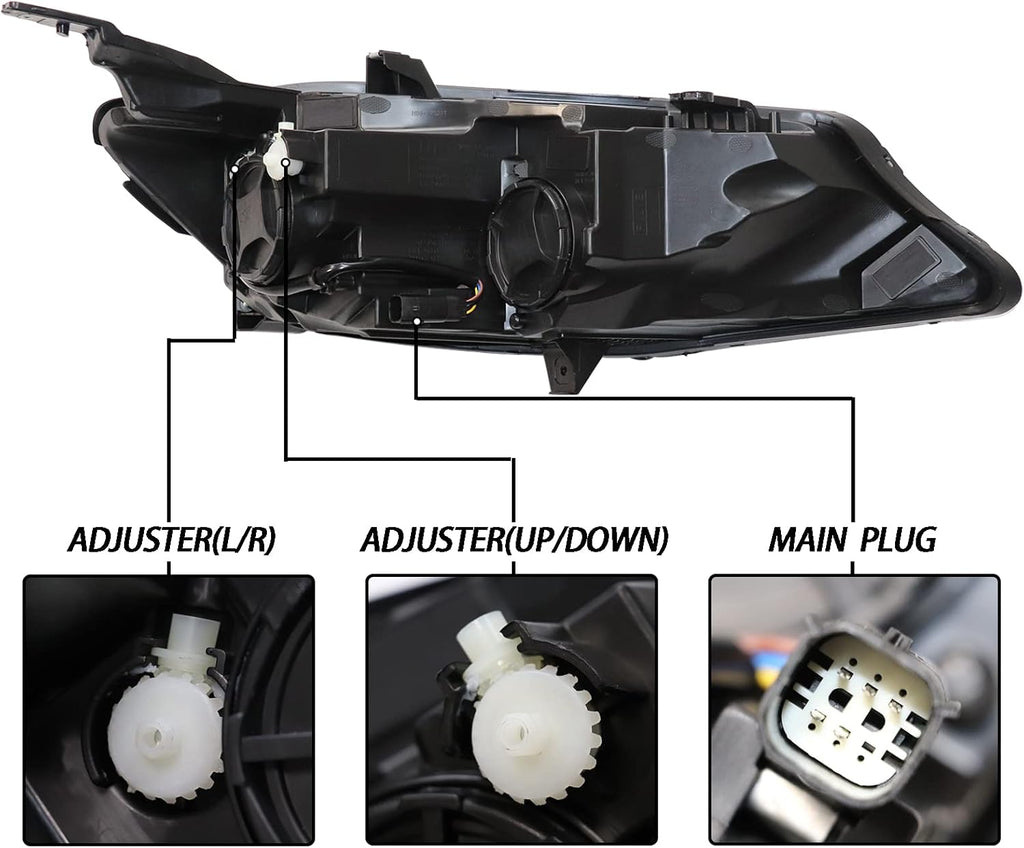 Headlights Assembly Driver Side Plastic Housing Polycarbonate Lens M686475