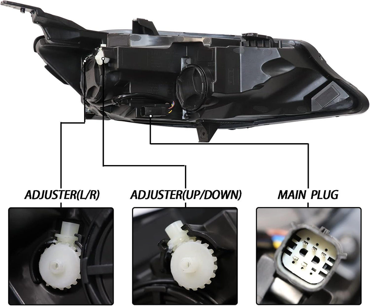 Headlights Assembly Driver Side Plastic Housing Polycarbonate Lens M686475