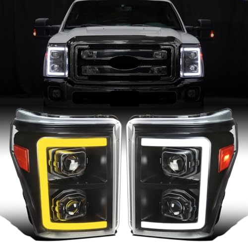Black Dual Projector Headlights Assembly Pair N538725