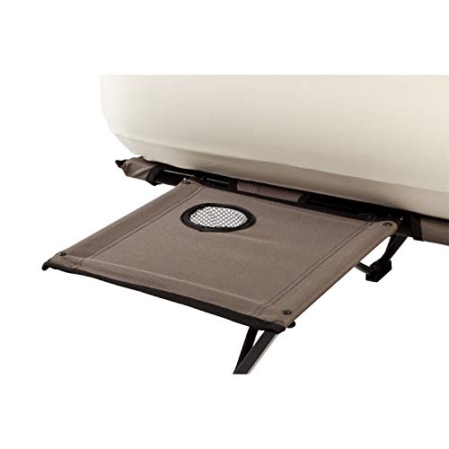 Queen-Size Airbed Cot Combination with Steel Frame & Side Table, Battery Pump Included P740326
