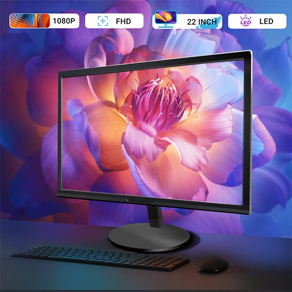 RGB Gaming Desktop PC, Intel Core i5, 16GB RAM, 512GB SSD, 24 Inch Monitor D866