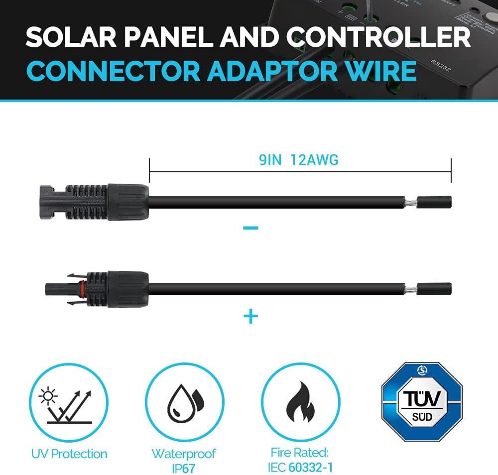400 Watt 12 Volt Monocrystalline Solar Panel Kit with 30A Charge Controller L58333