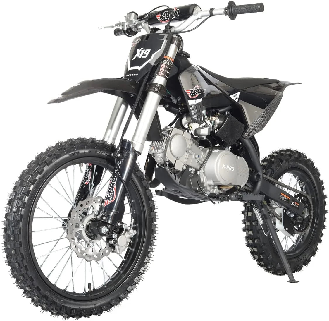 125cc Dirt Bike with 4 Speed Semi-Automatic Transmission, Kick Start 17"/14" Tires F766
