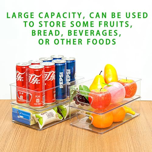 2 Pack Clear Plastic Stackable Storage Bin R500