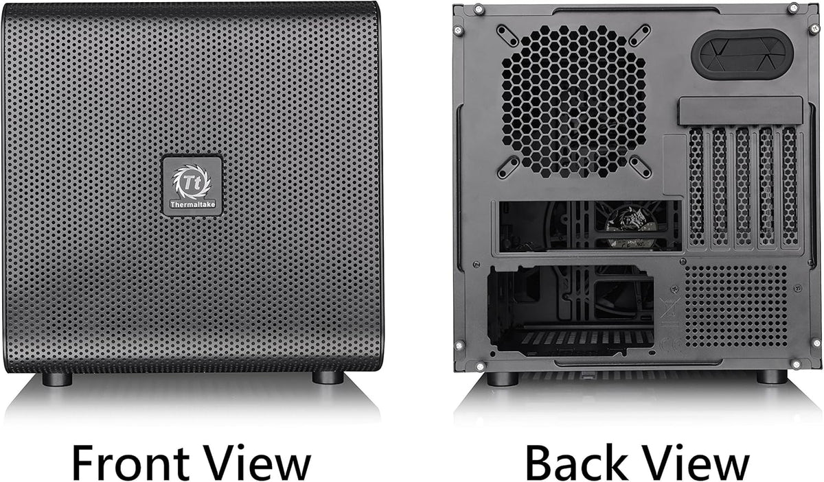 Black SPCC Micro ATX Mini ITX Cube Computer Case with 200mm Front Fan S565756