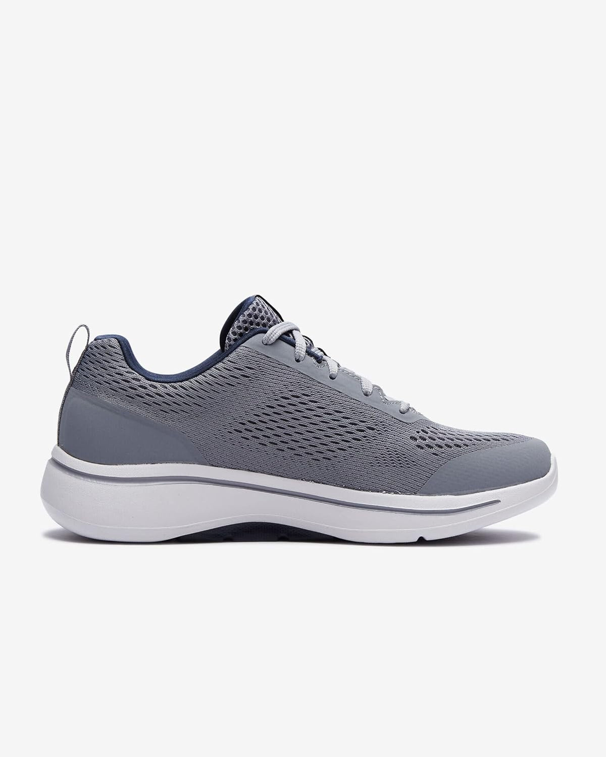 Grey Navy Athletic Walking Shoe Y804641