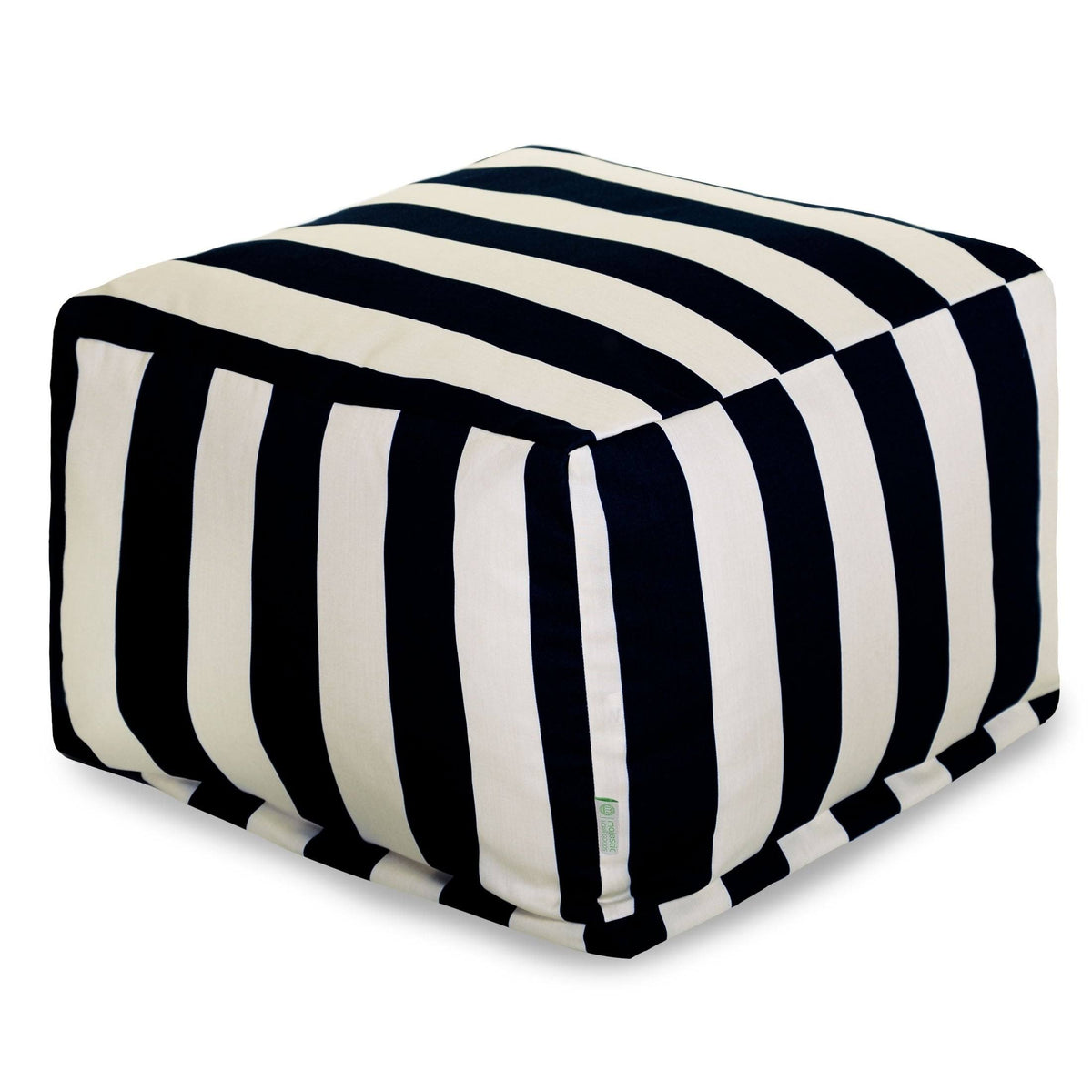 Gray Vertical Stripe Ottoman Q63358