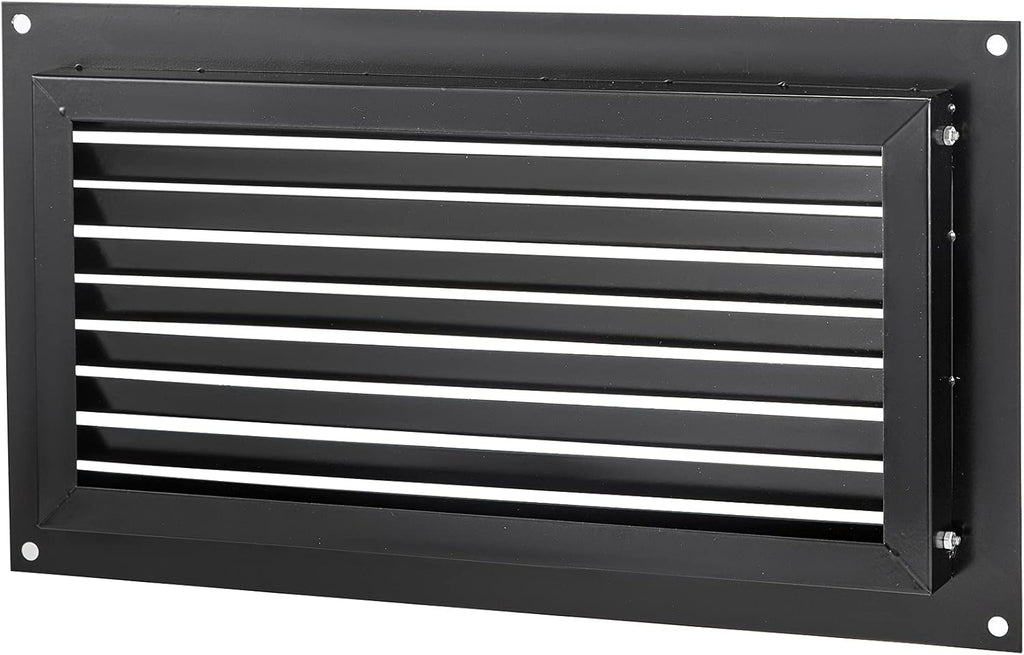 Black 8" x 16" Wall Mounted Flood Vent U701573