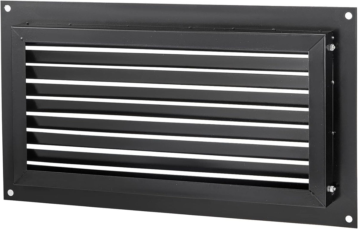 Black 8" x 16" Wall Mounted Flood Vent U701573