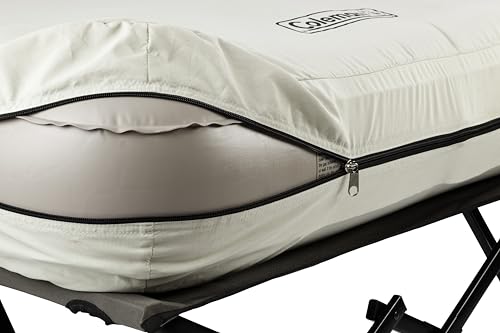 Queen-Size Airbed Cot Combination with Steel Frame & Side Table, Battery Pump Included P740326