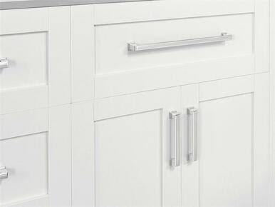 White 2-Door with Drawer Cabinet P726837