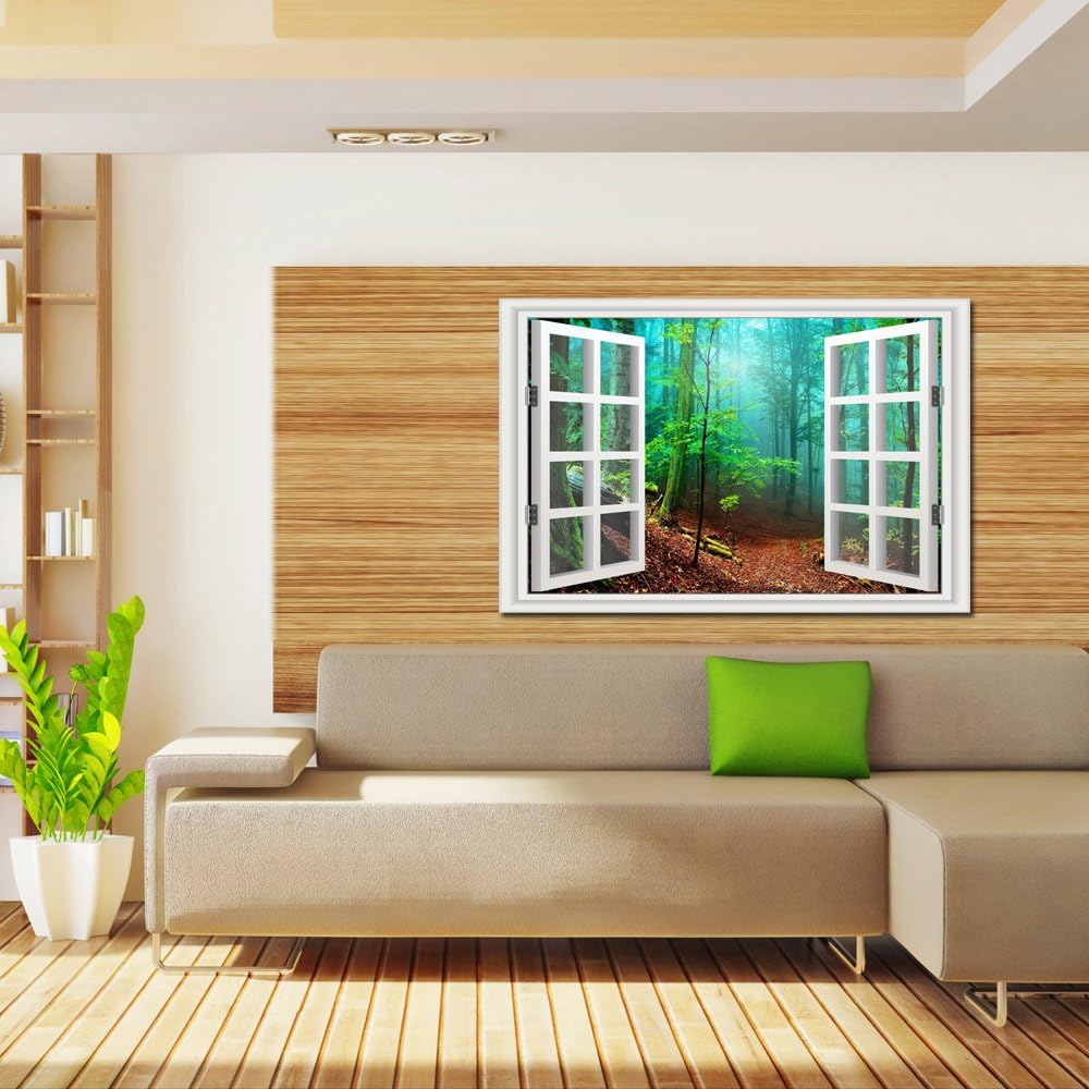 Canvas Print Wall Art Green Forest Landscape Picture O873