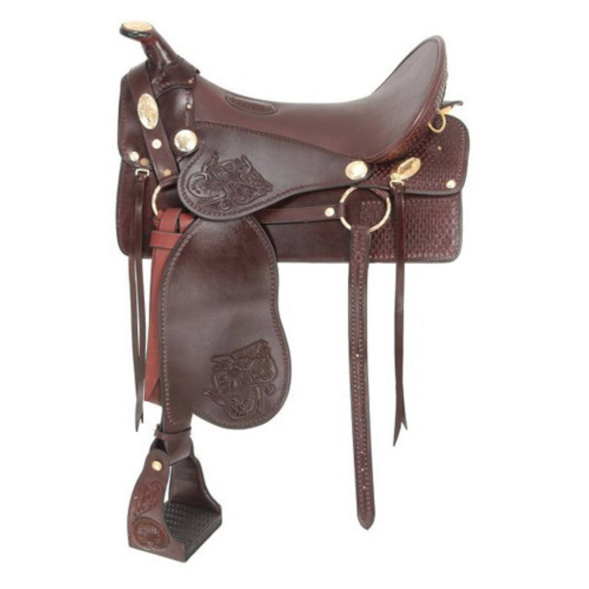 Tooled McClellan Camp Saddle J72773