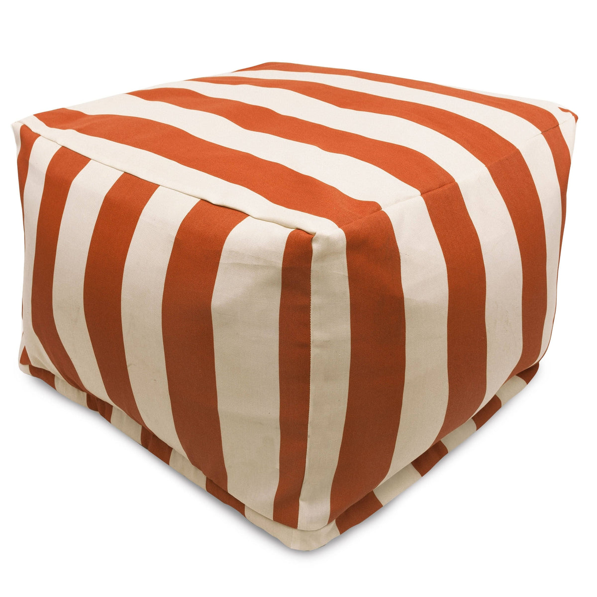 Gray Vertical Stripe Ottoman Q63358