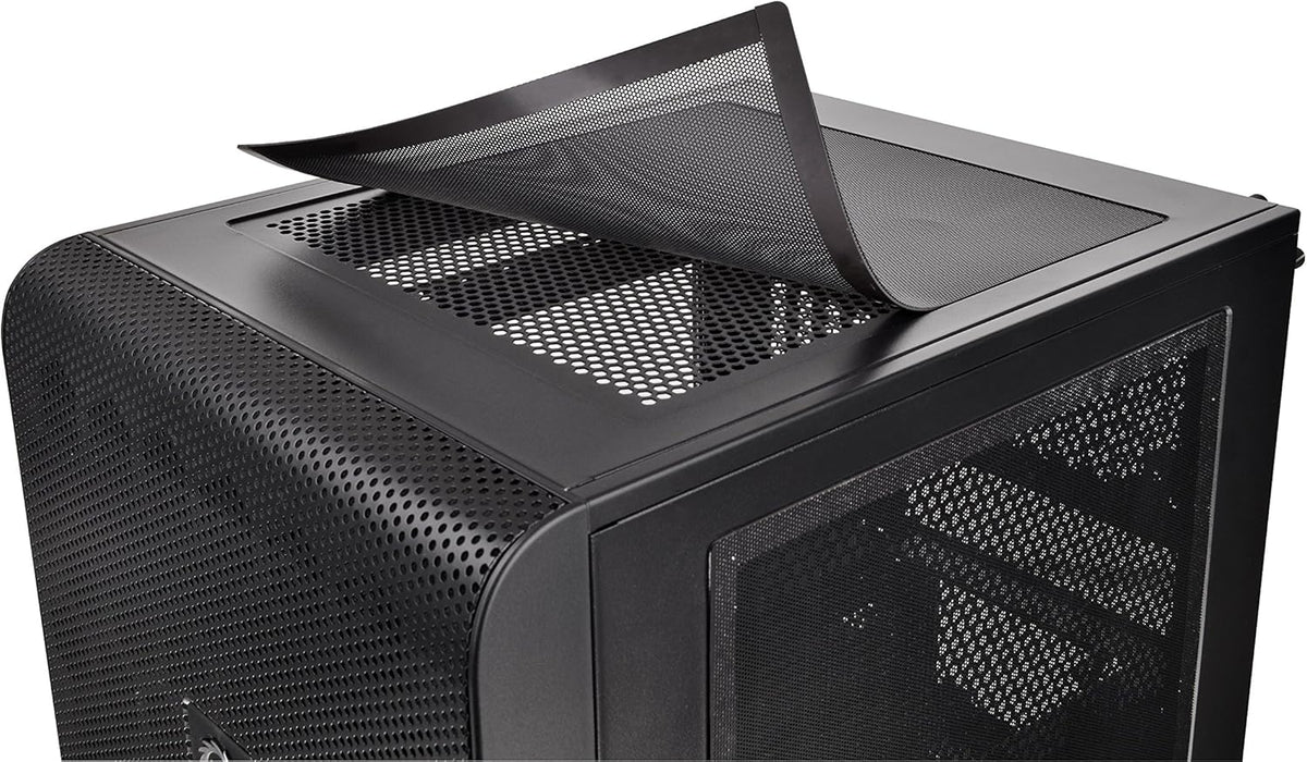 Black SPCC Micro ATX Mini ITX Cube Computer Case with 200mm Front Fan S565756