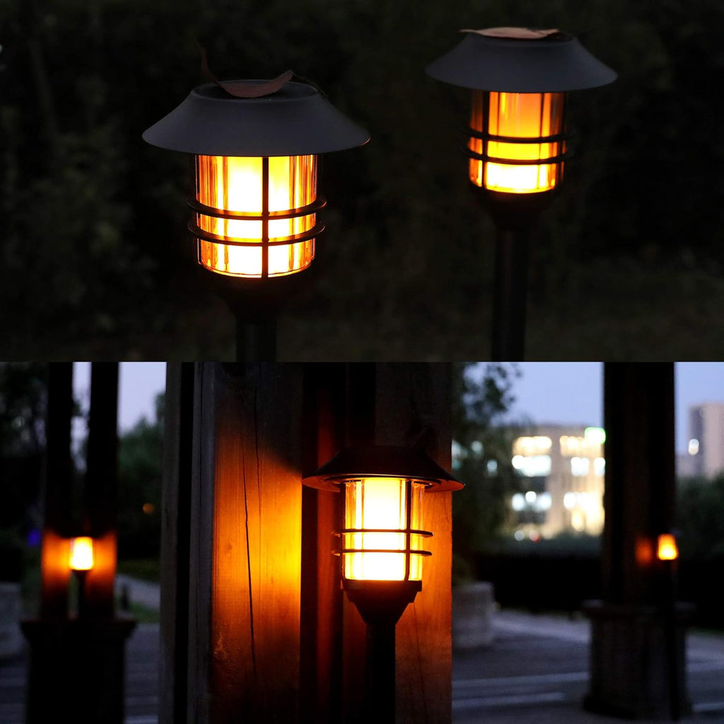 Waterproof LED Metal Solar Pathway Lights 4 Pack E849522