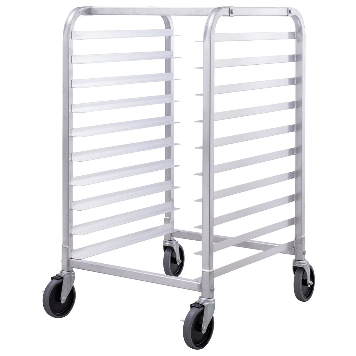 10 Tier Aluminum Bakery Rack with Lockable Casters N118089